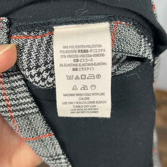 Free People Mini Kick Flare Plaid Cropped Pants. - Picture 8 of 9